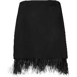 Black Acetate Mini Skirt