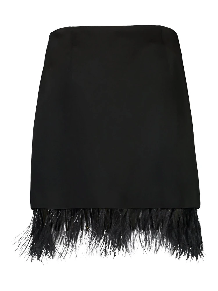 Black Acetate Mini Skirt