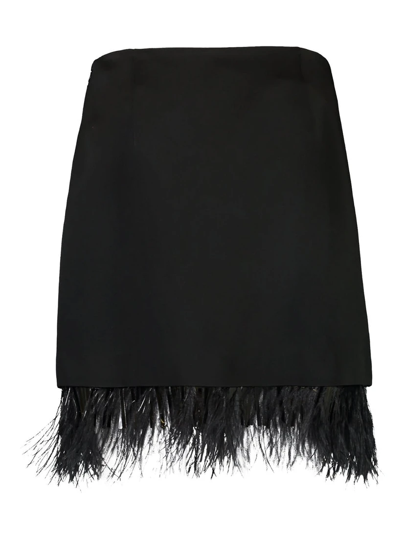 Black Acetate Mini Skirt
