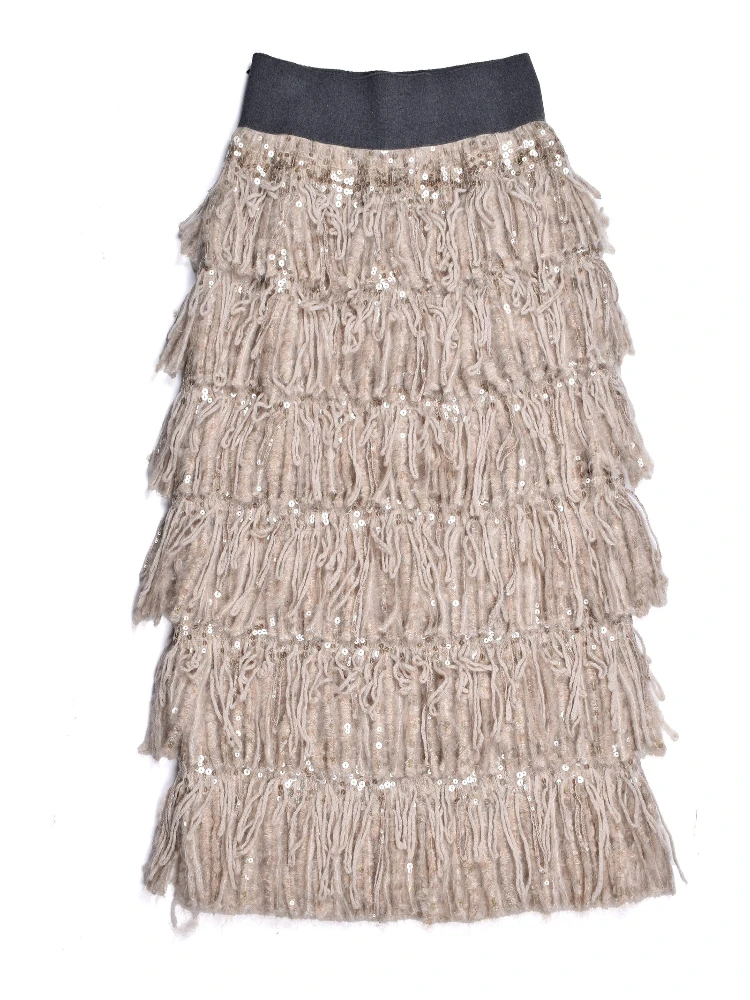 Beige Fabric Skirt alternative