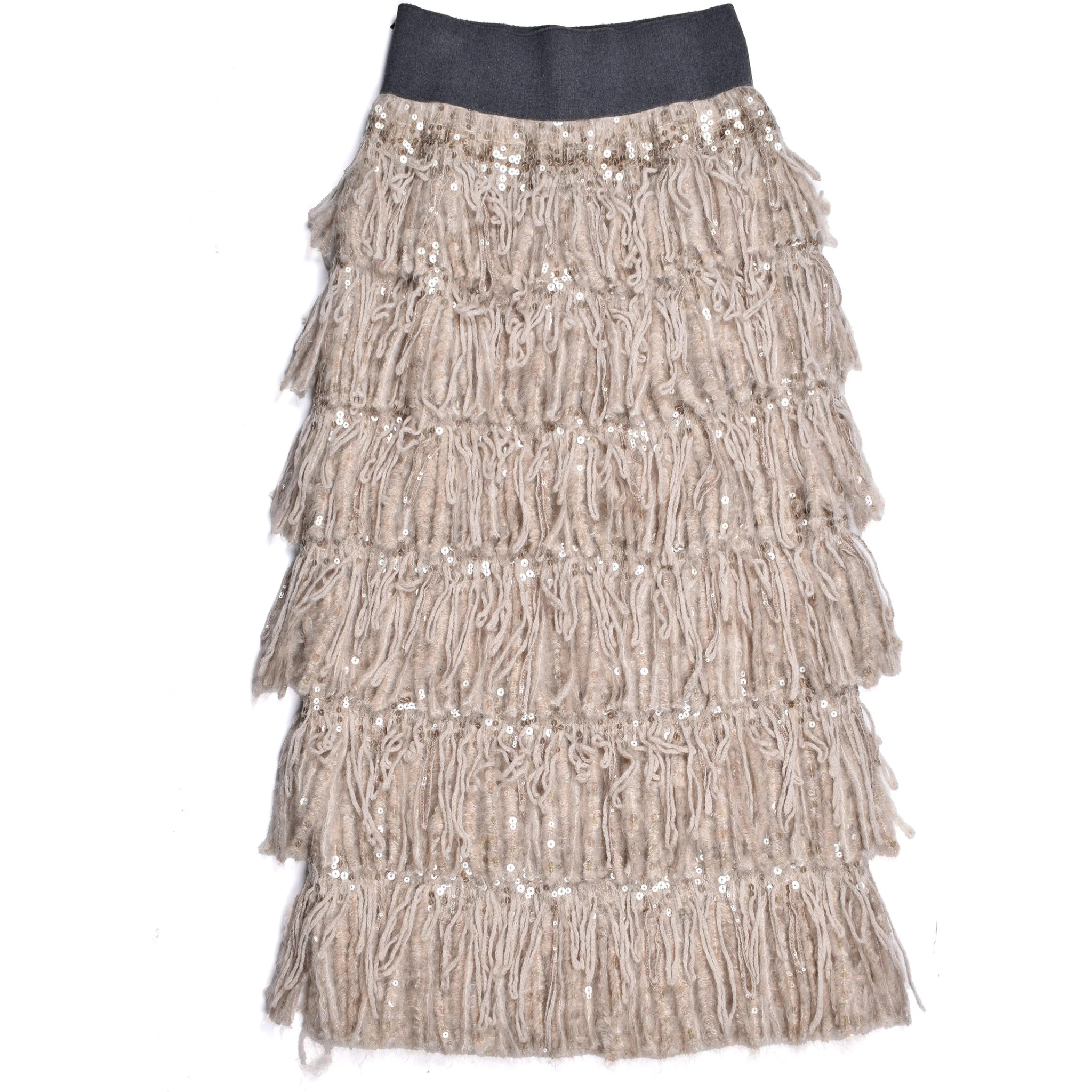 Beige Fabric Skirt