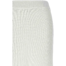 White Cotton Long Skirt