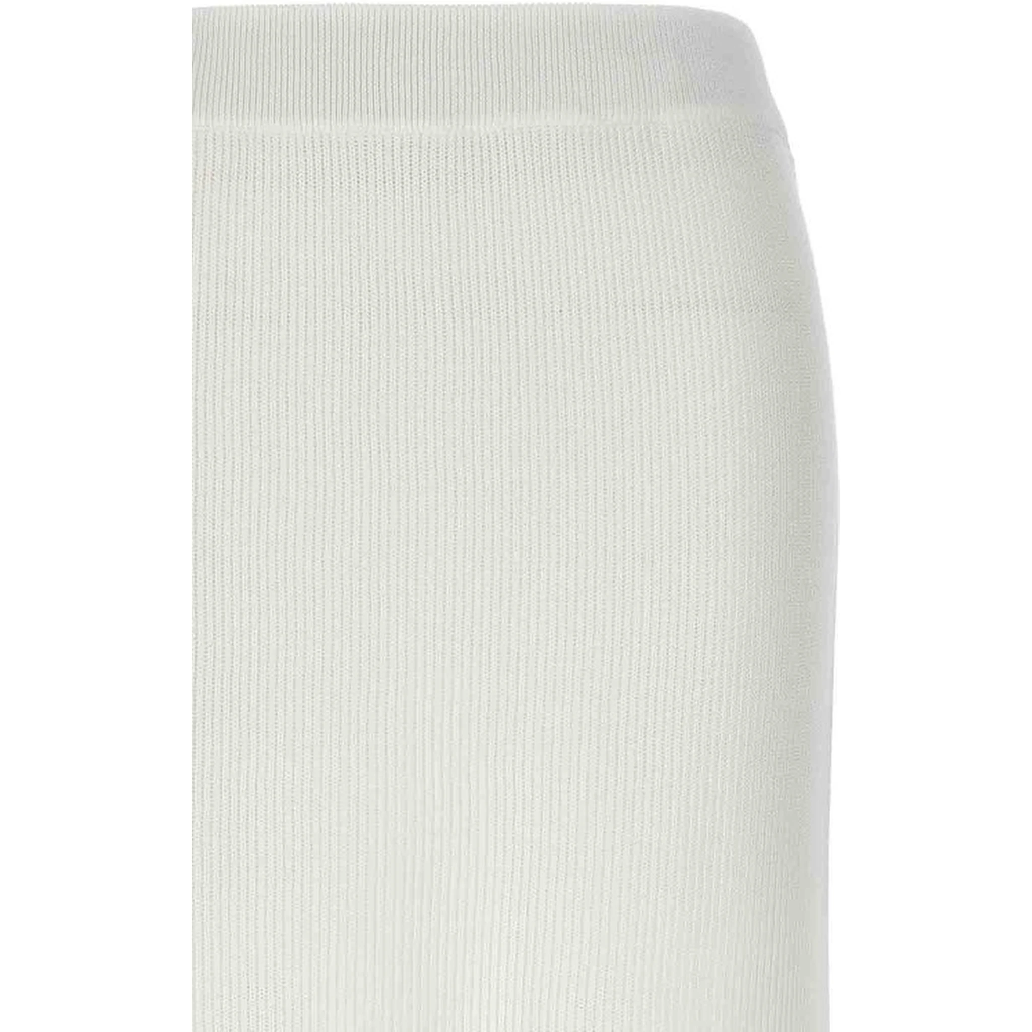 White Cotton Long Skirt