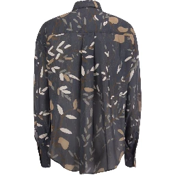 Blue Silk Pattern Shirt