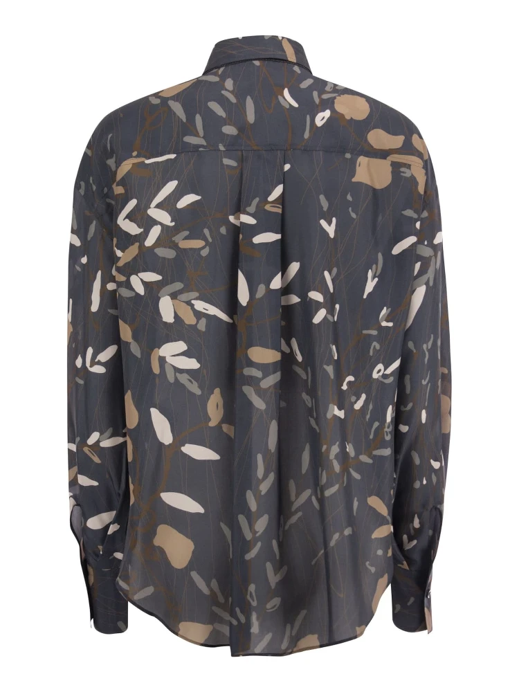 Blue Silk Pattern Shirt alternative