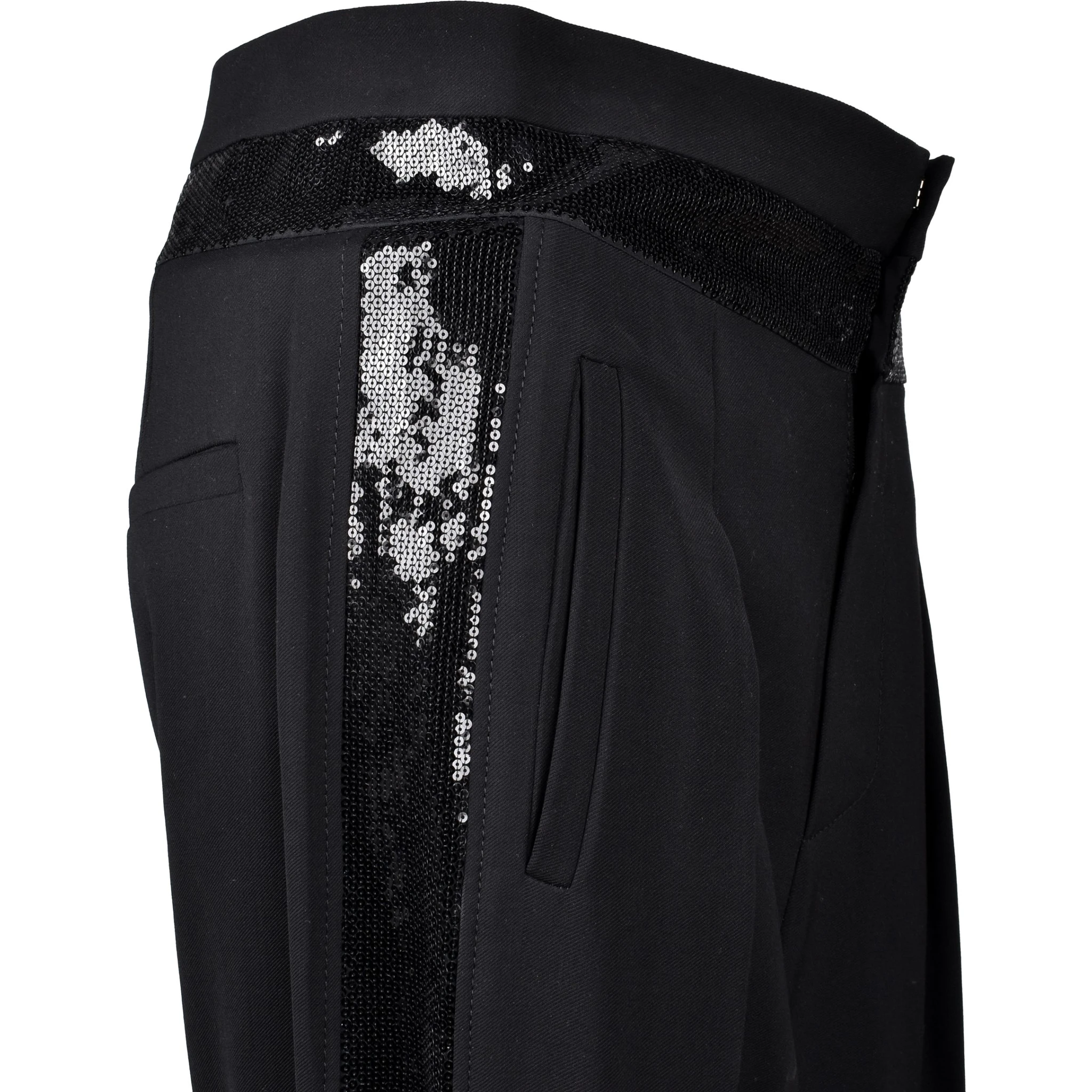 Black Viscose Two-Piece Suit
