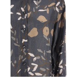 Blue Silk Pattern Shirt