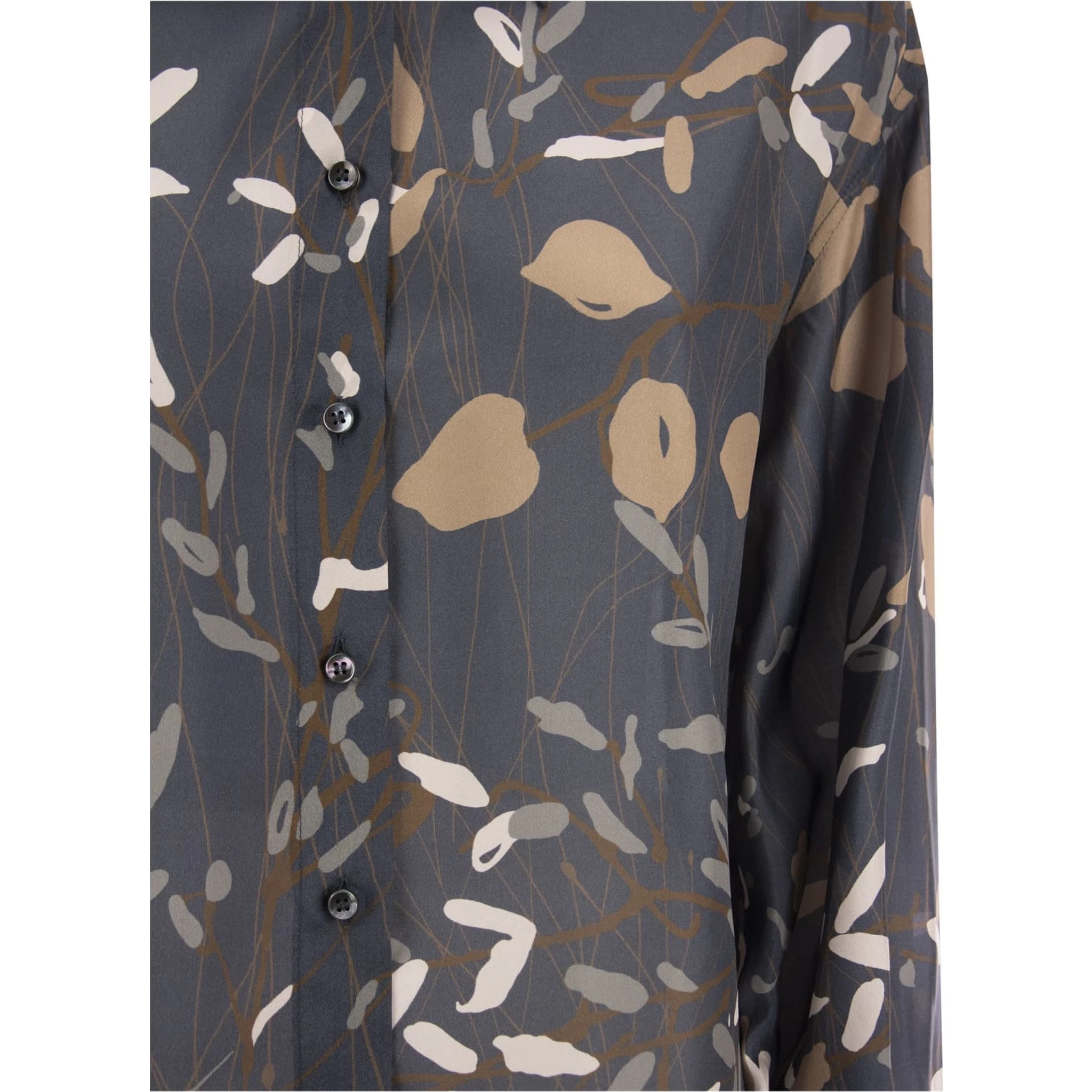 Blue Silk Pattern Shirt