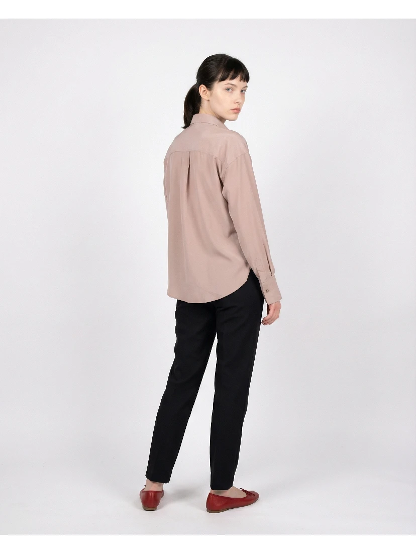 Beige Silk Shirt