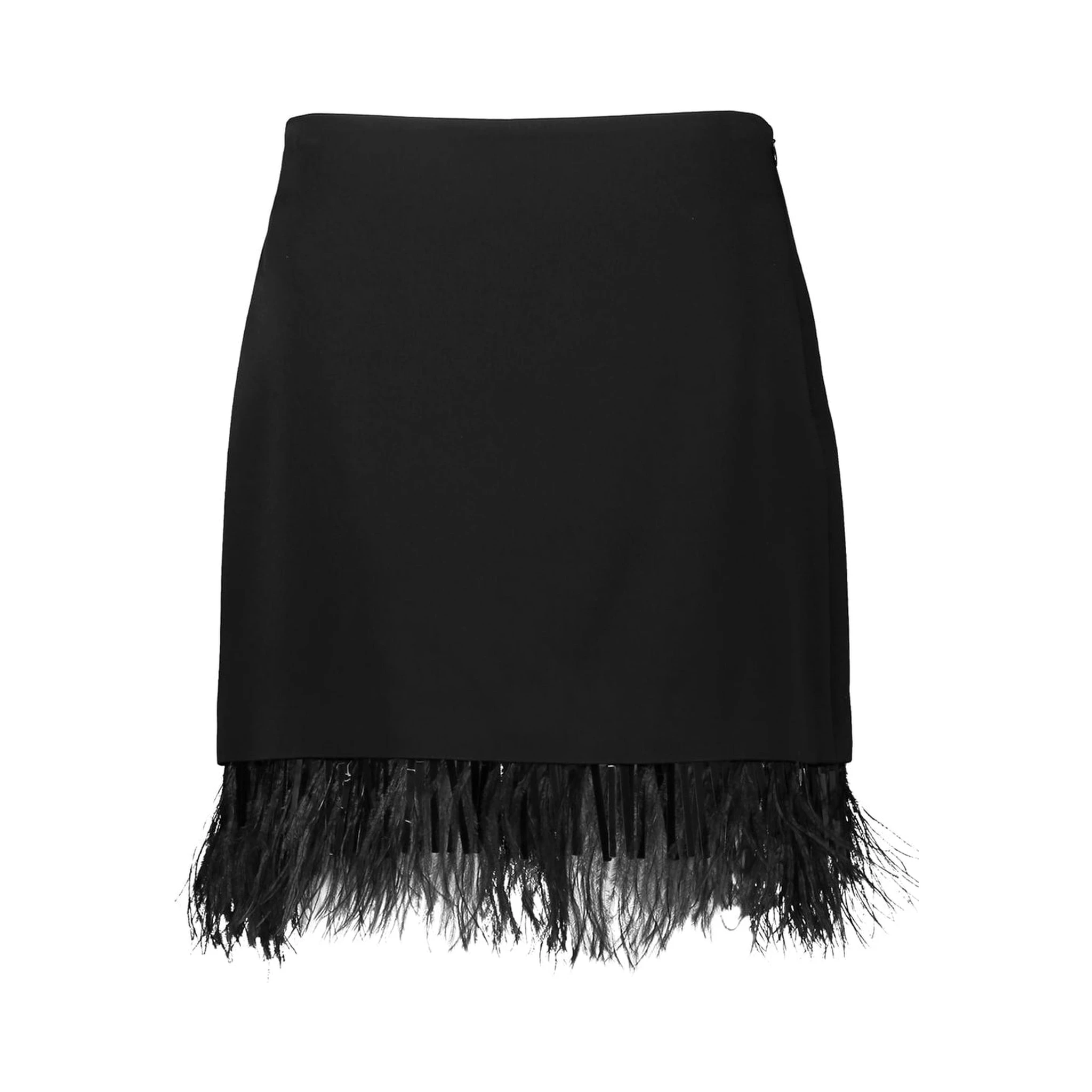 Black Acetate Mini Skirt