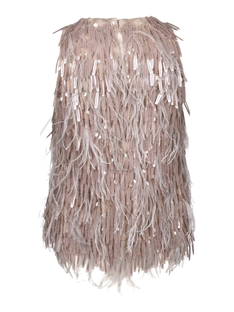 Beige Silk Cocktail Dress alternative