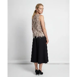 Beige Silk Cocktail Dress