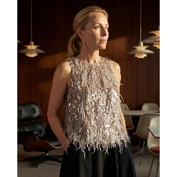 Beige Silk Cocktail Dress