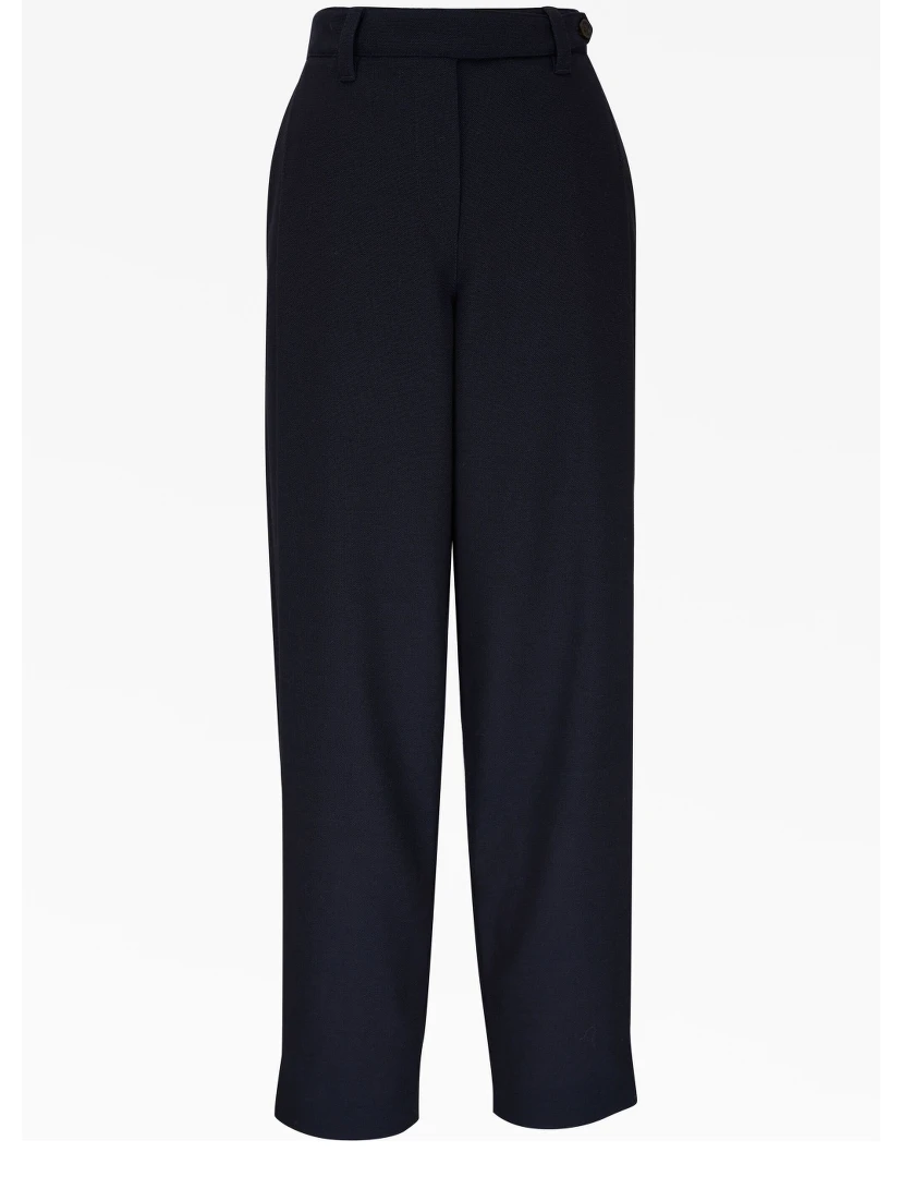 Blue Wool Casual Pants