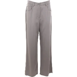 Gray Acetate Casual Pants