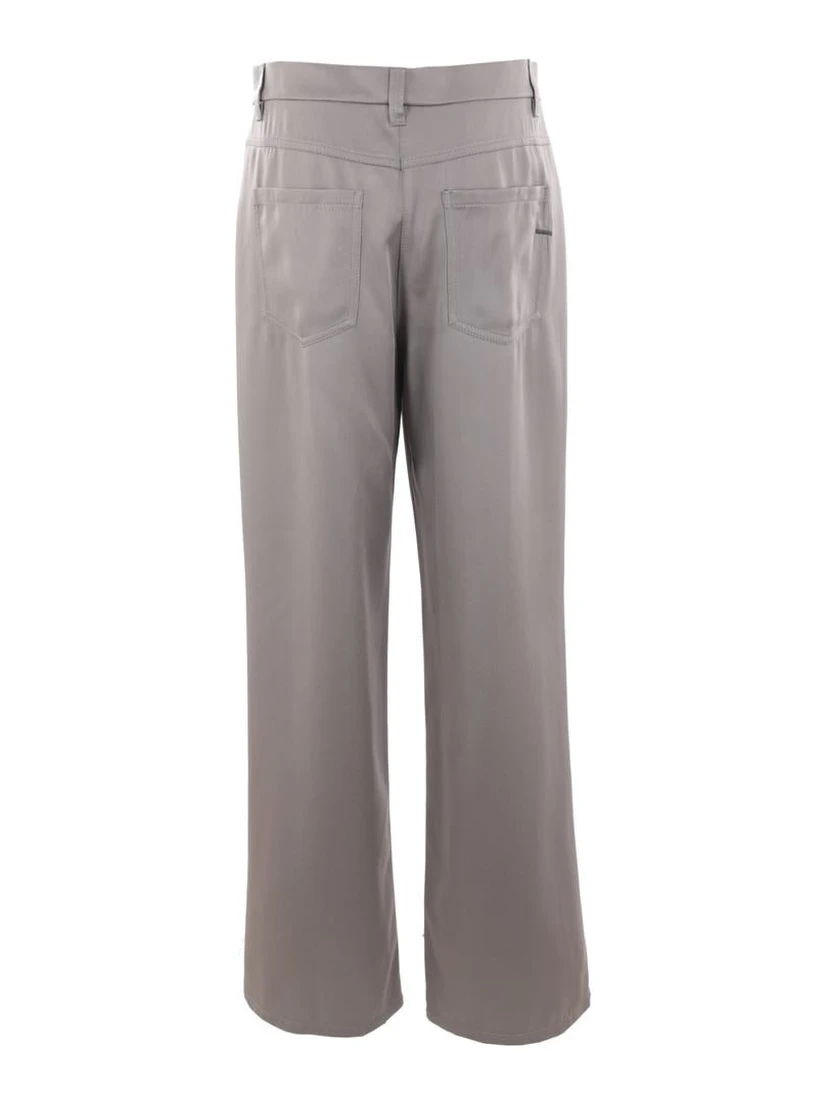 Gray Acetate Casual Pants