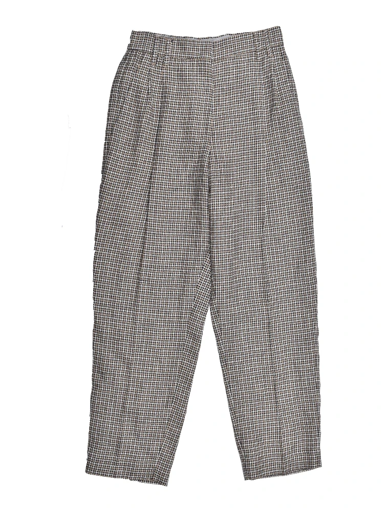 Beige Linen Casual Pants