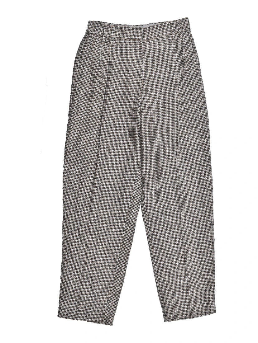 Beige Linen Casual Pants