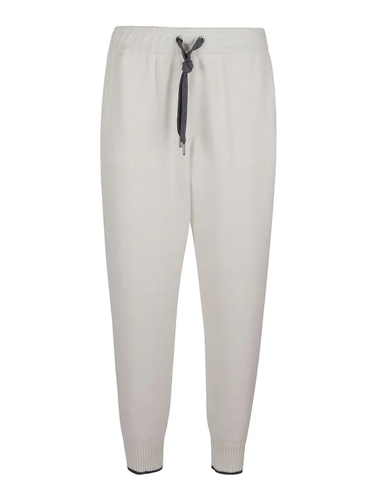 White Cashmere Joggers (Workout Pants)