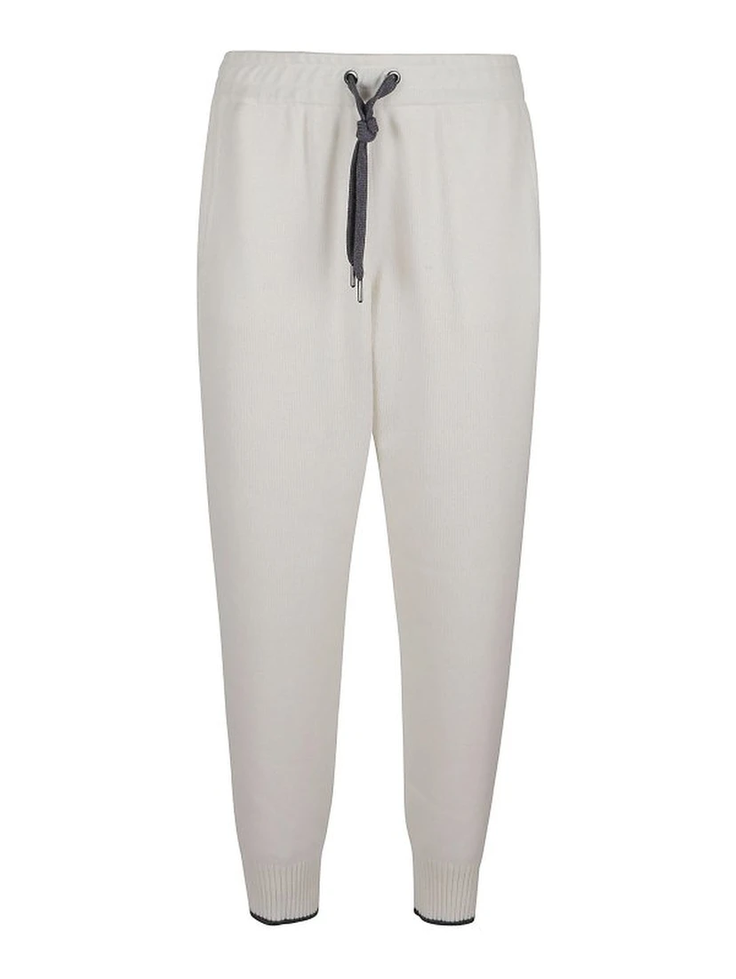 White Cashmere Joggers (Workout Pants)