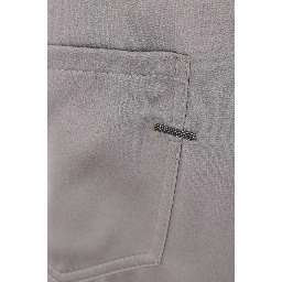 Gray Acetate Casual Pants