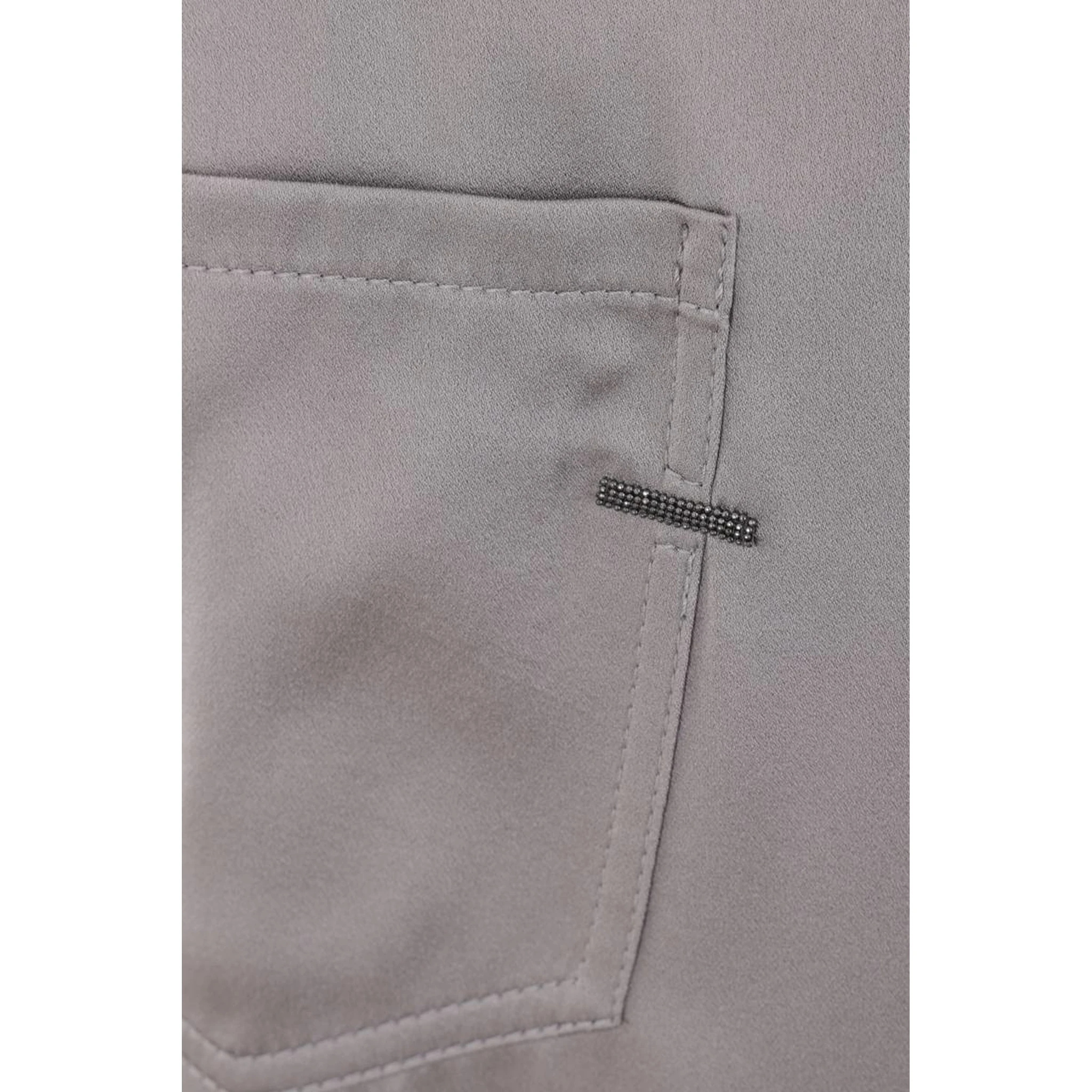 Gray Acetate Casual Pants