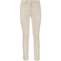 Gray Cotton Casual Pants