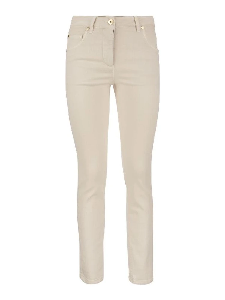 Gray Cotton Casual Pants