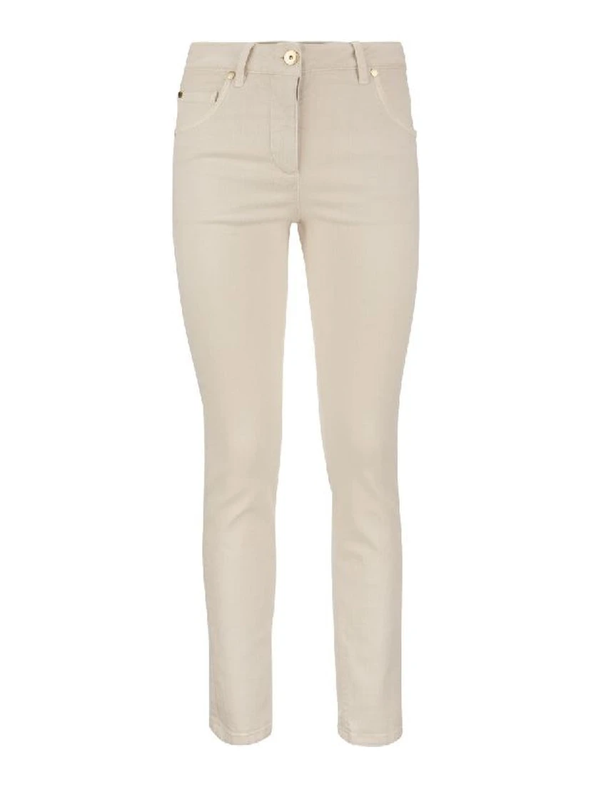 Gray Cotton Casual Pants