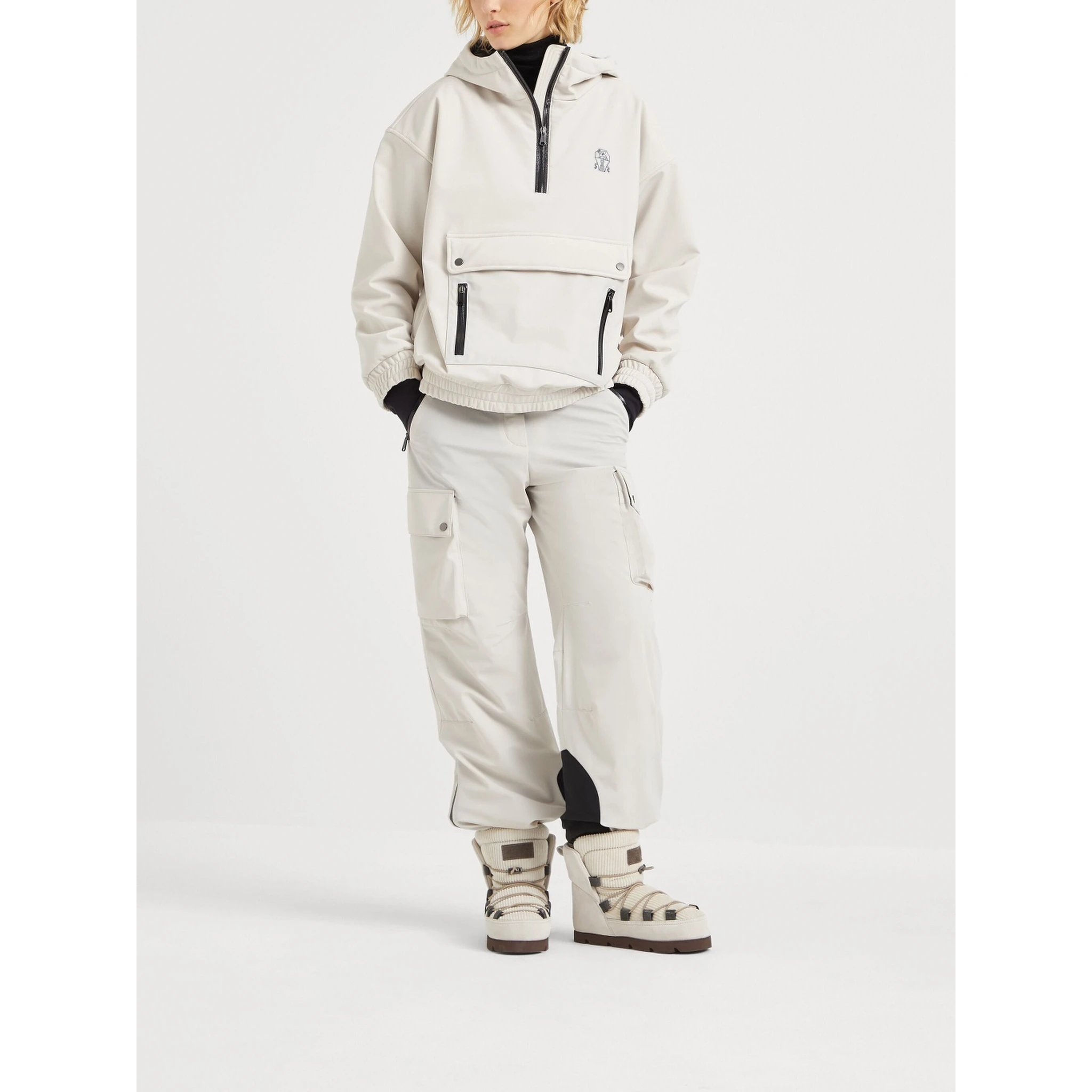 Beige Polyamide Joggers (Workout Pants)