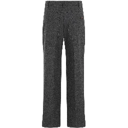 Gray Wool Casual Pants