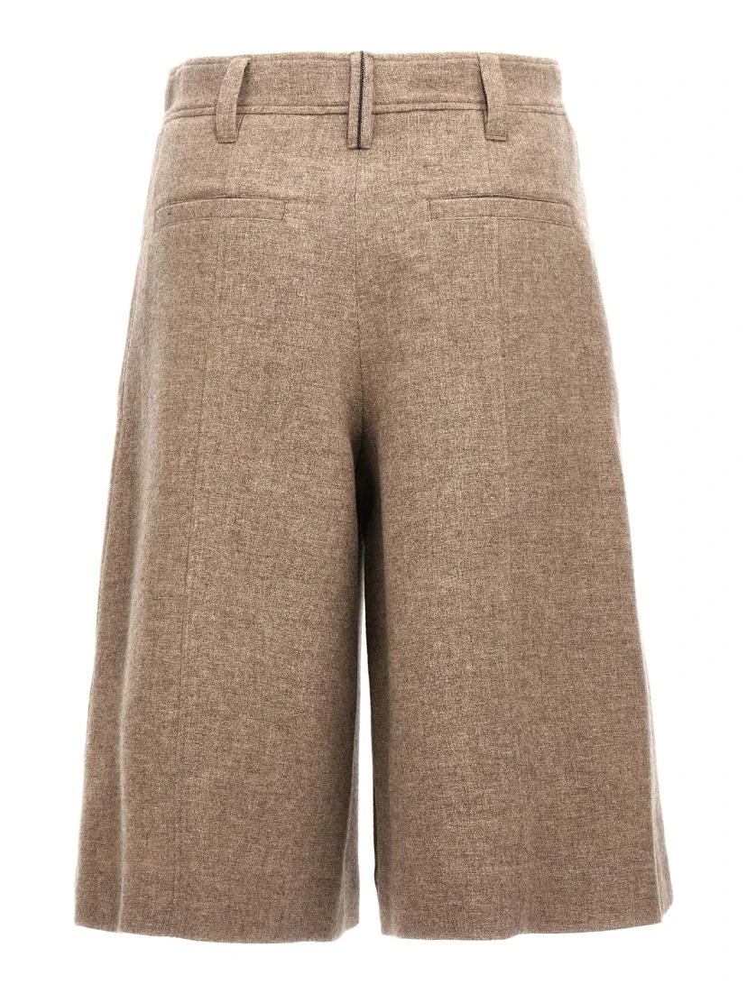 Beige Yak Bermuda Shorts