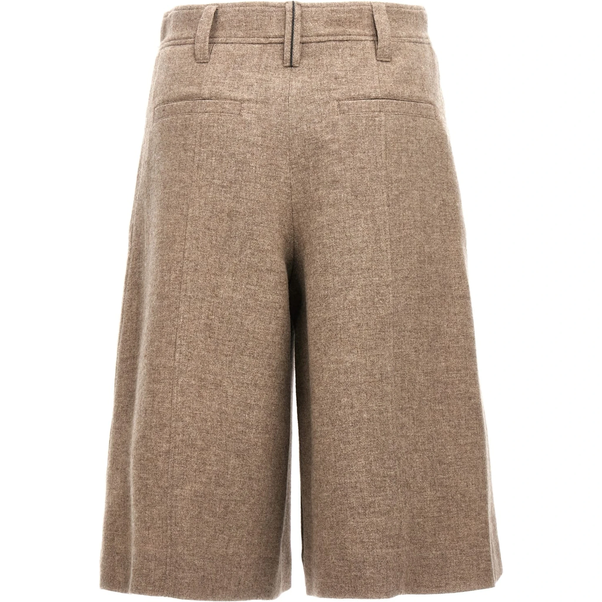 Beige Yak Bermuda Shorts