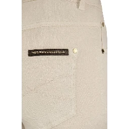 Gray Cotton Casual Pants