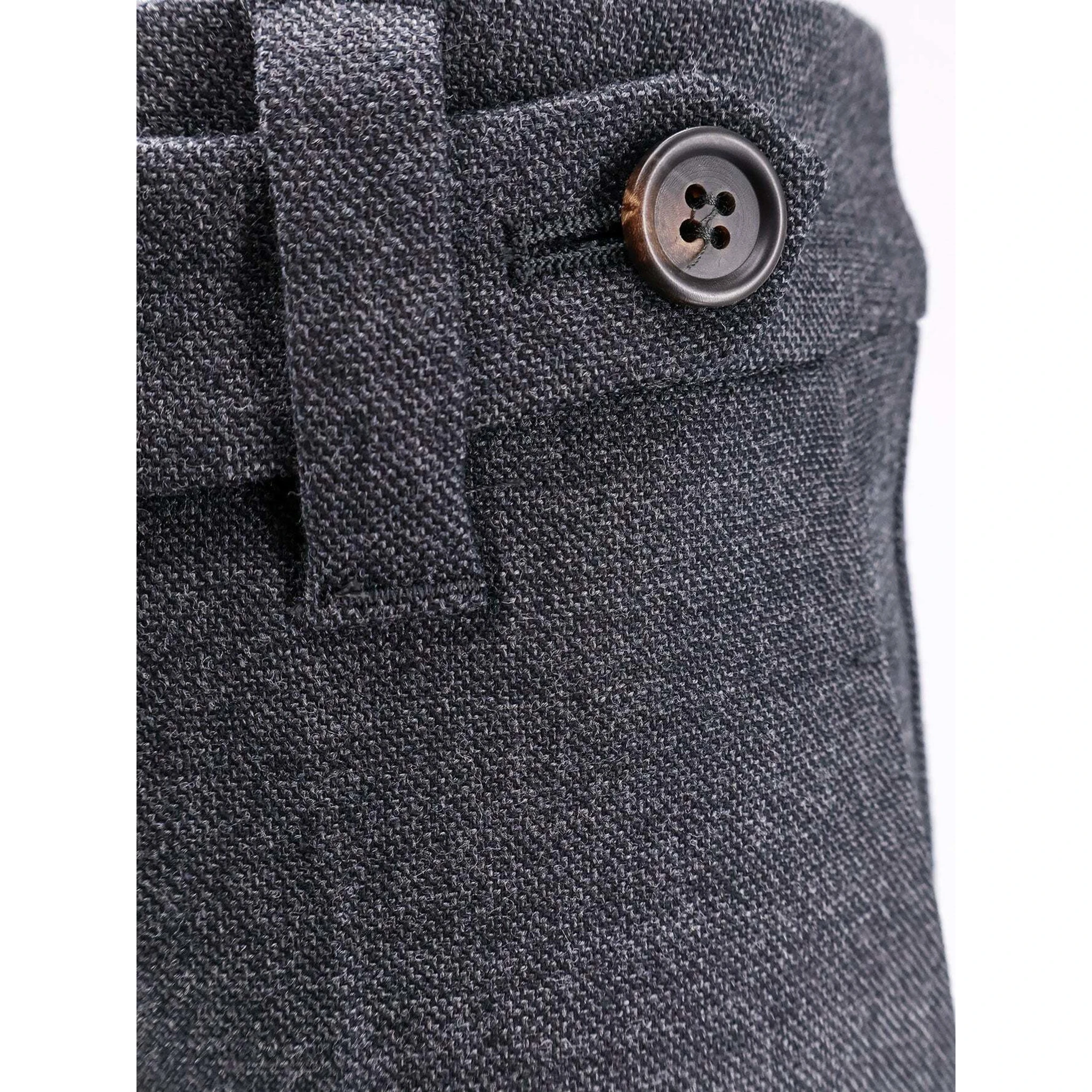 Gray Wool Casual Pants