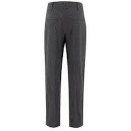 Gray Wool Casual Pants
