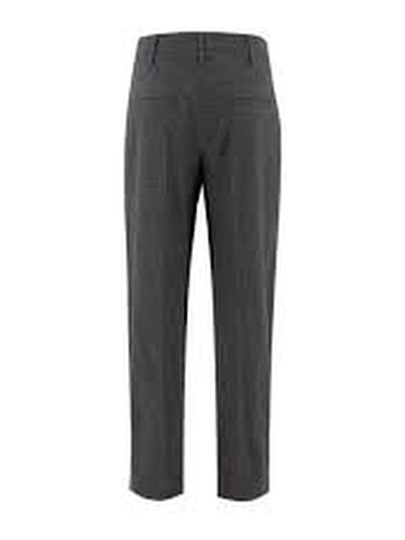 Gray Wool Casual Pants