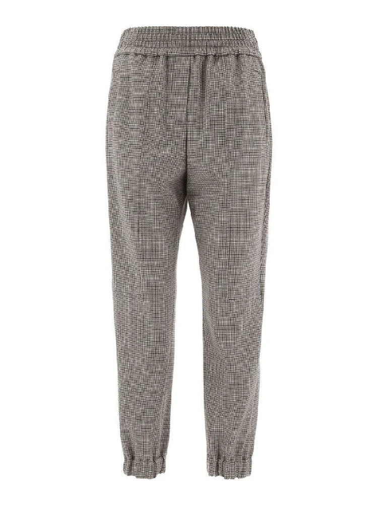 Bicolor Wool Casual Pants