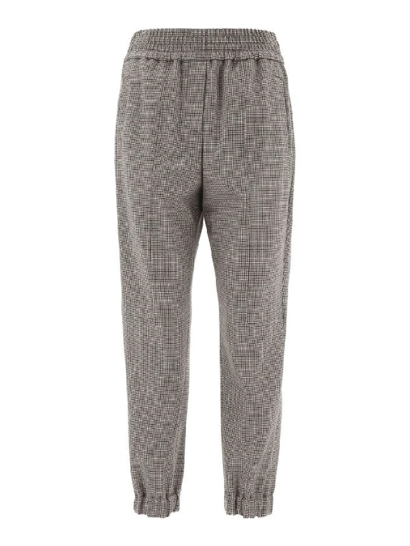 Bicolor Wool Casual Pants