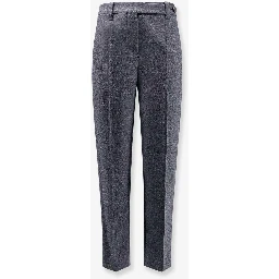 Gray Wool Casual Pants