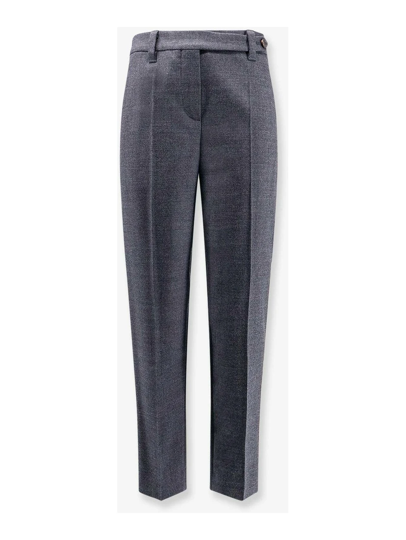 Gray Wool Casual Pants