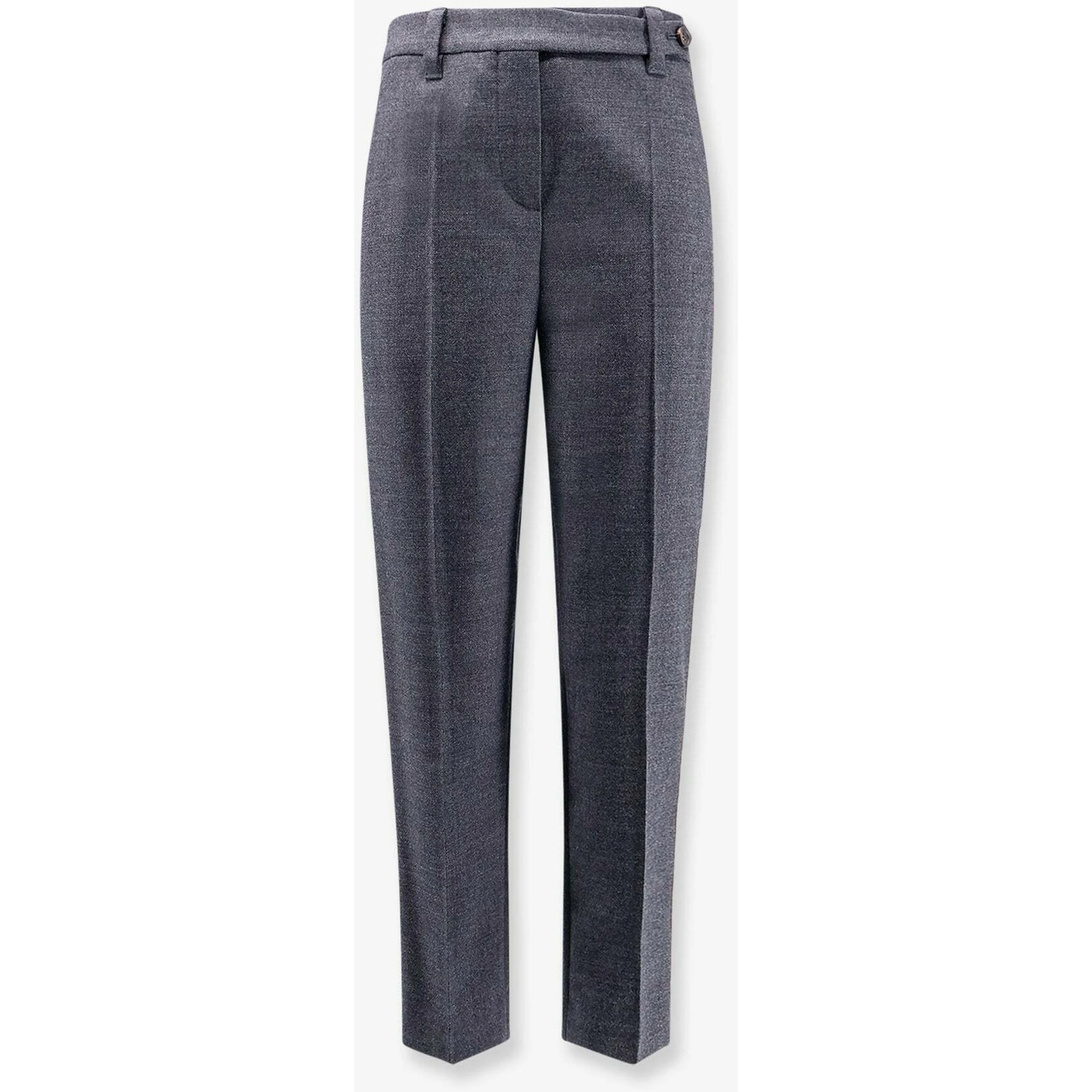 Gray Wool Casual Pants
