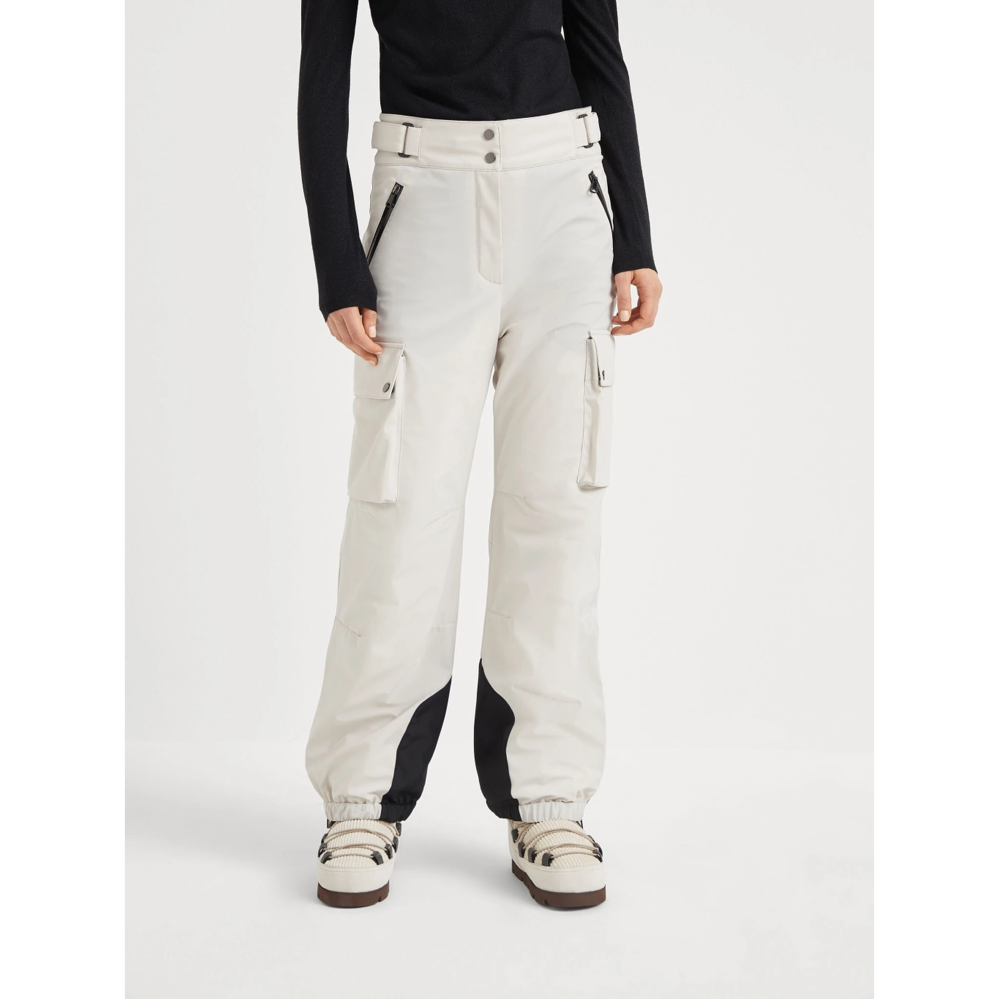 Beige Polyamide Joggers (Workout Pants)