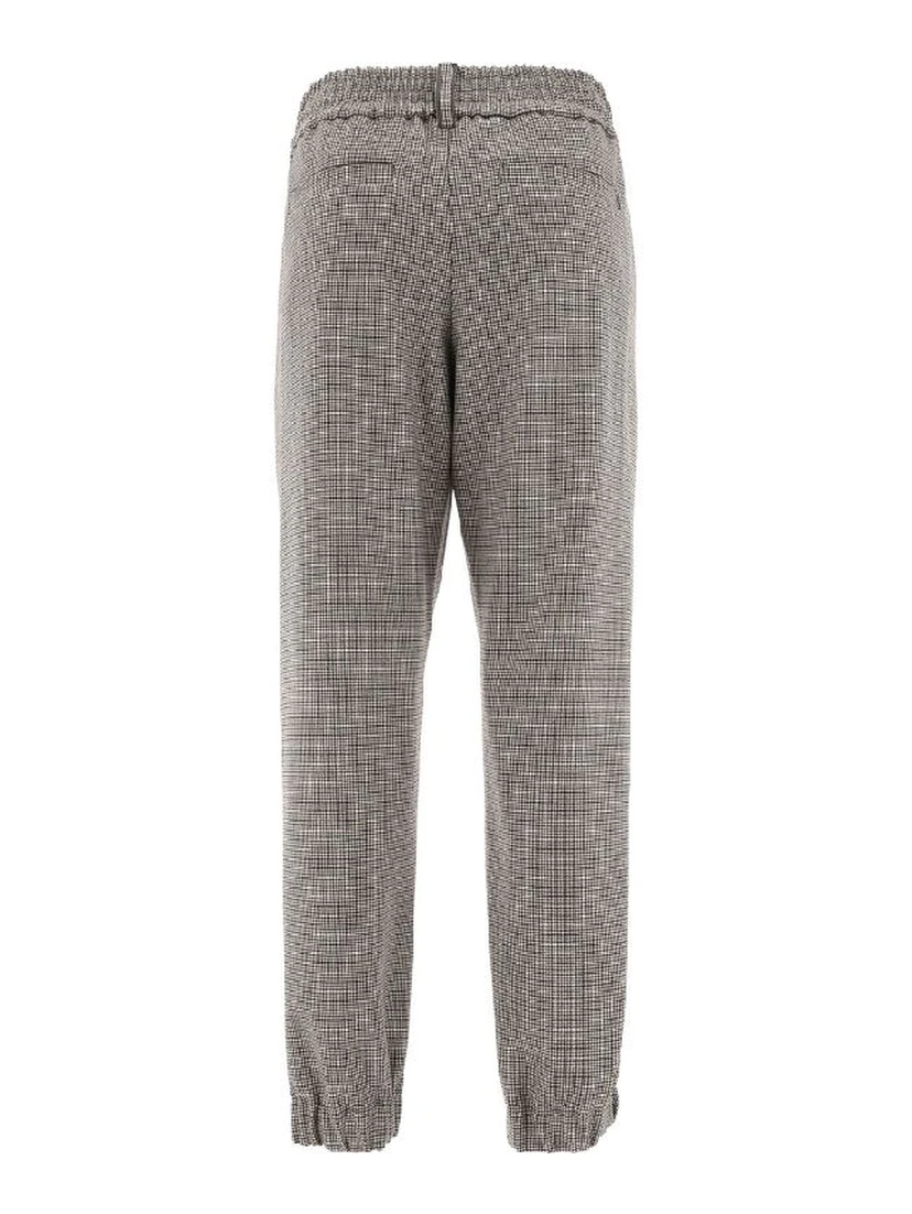 Bicolor Wool Casual Pants