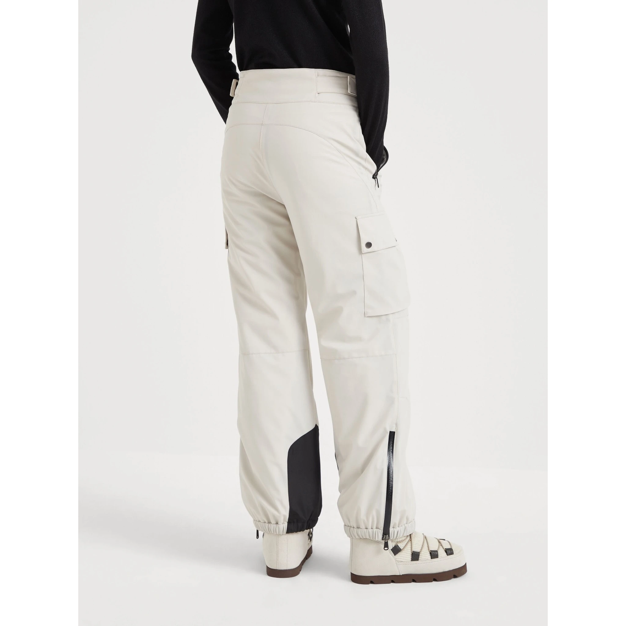 Beige Polyamide Joggers (Workout Pants)