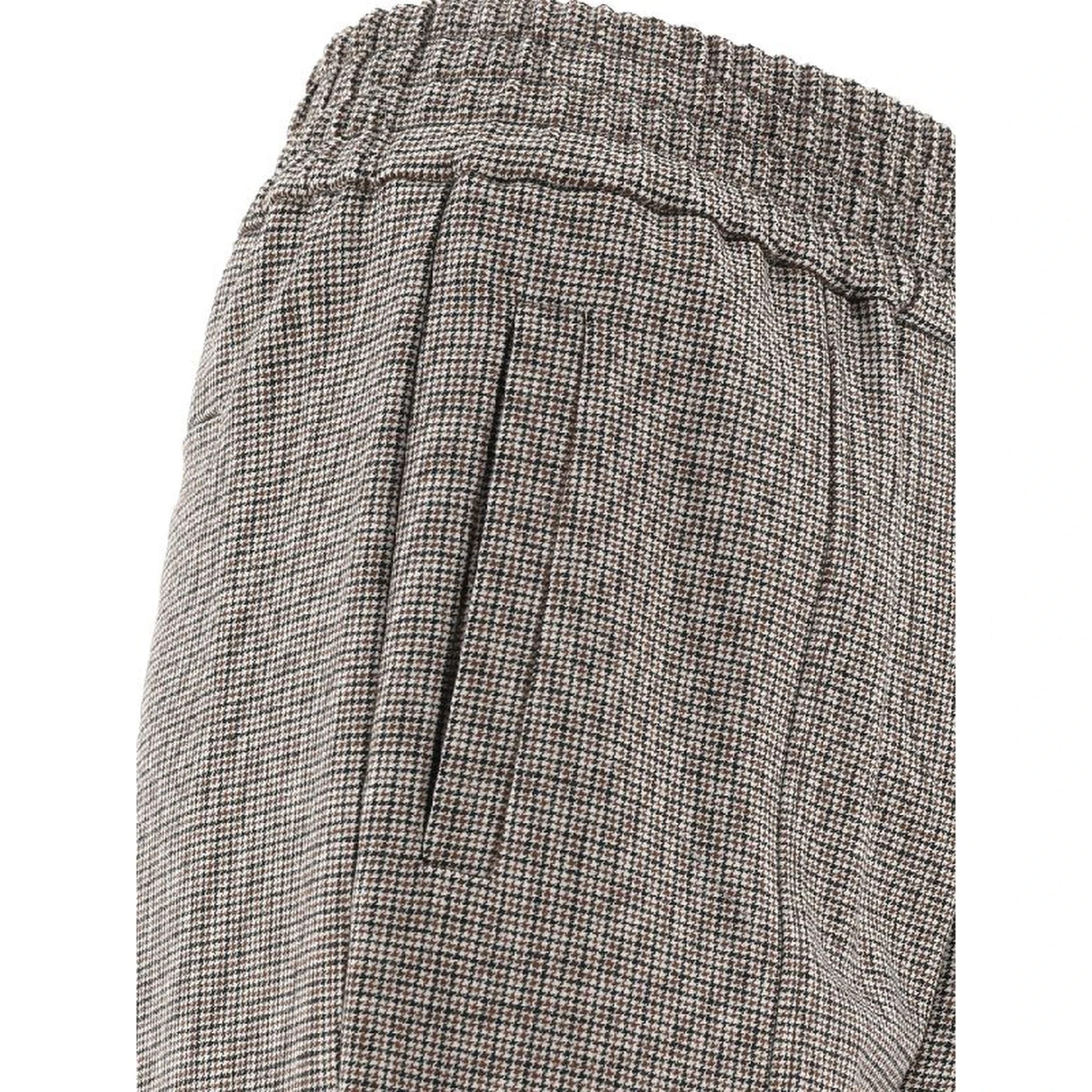 Bicolor Wool Casual Pants