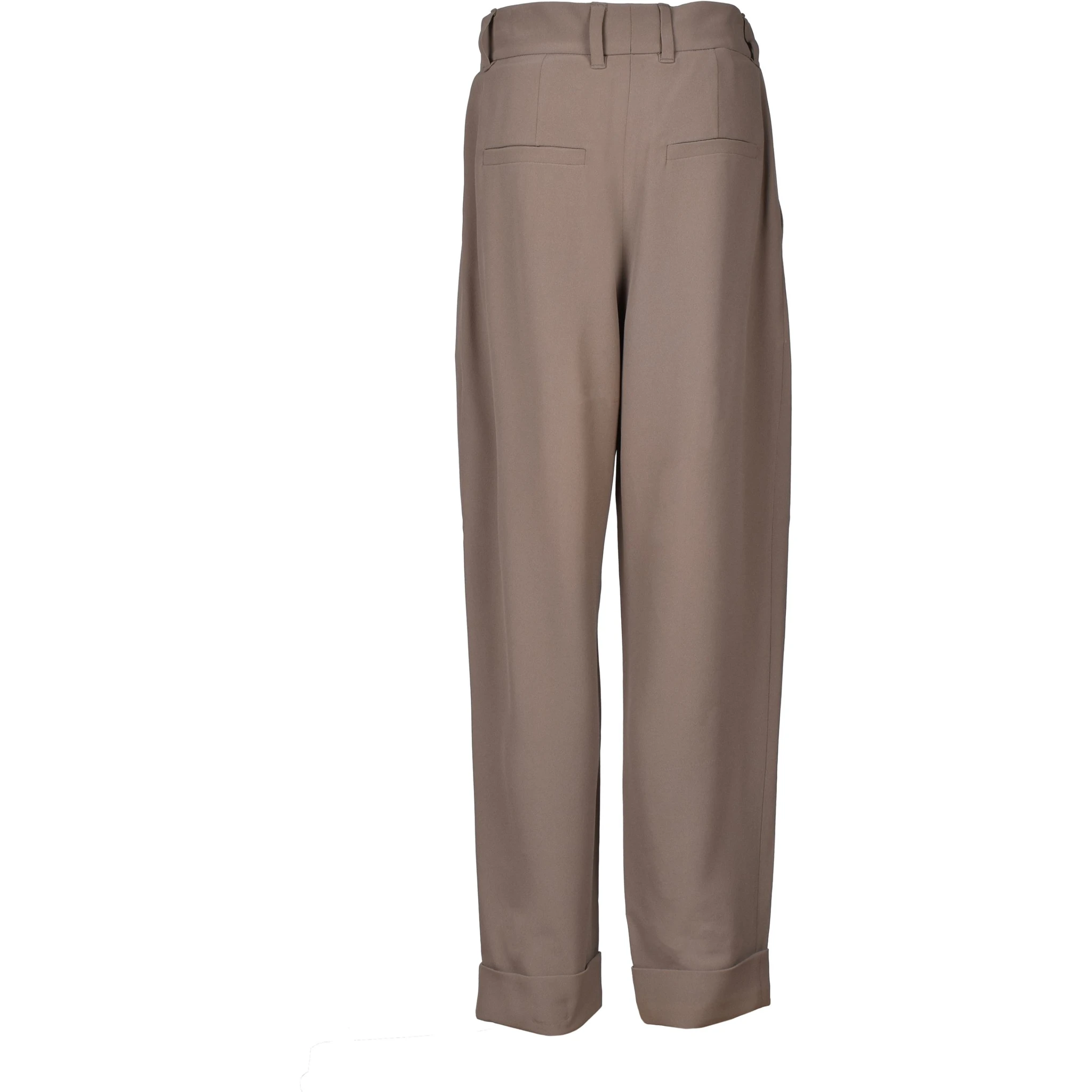 Beige Acetate Casual Pants