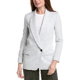 Silver Cotton Blazer