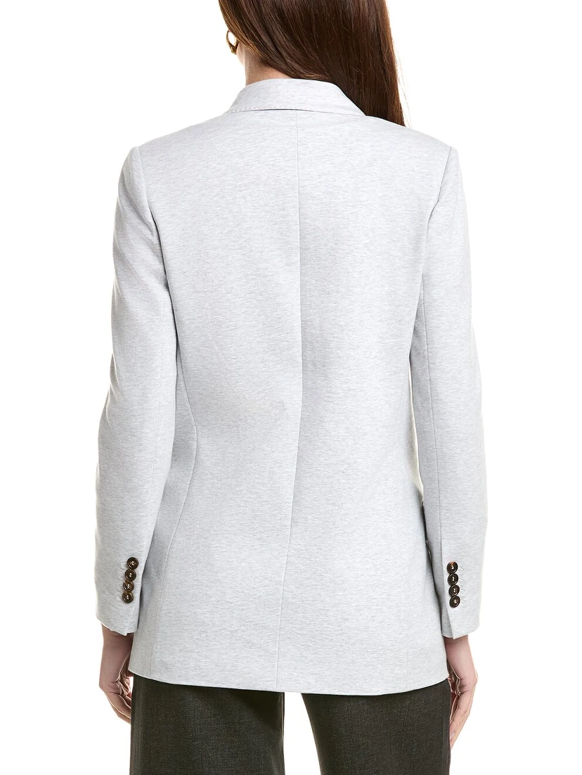 Silver Cotton Blazer