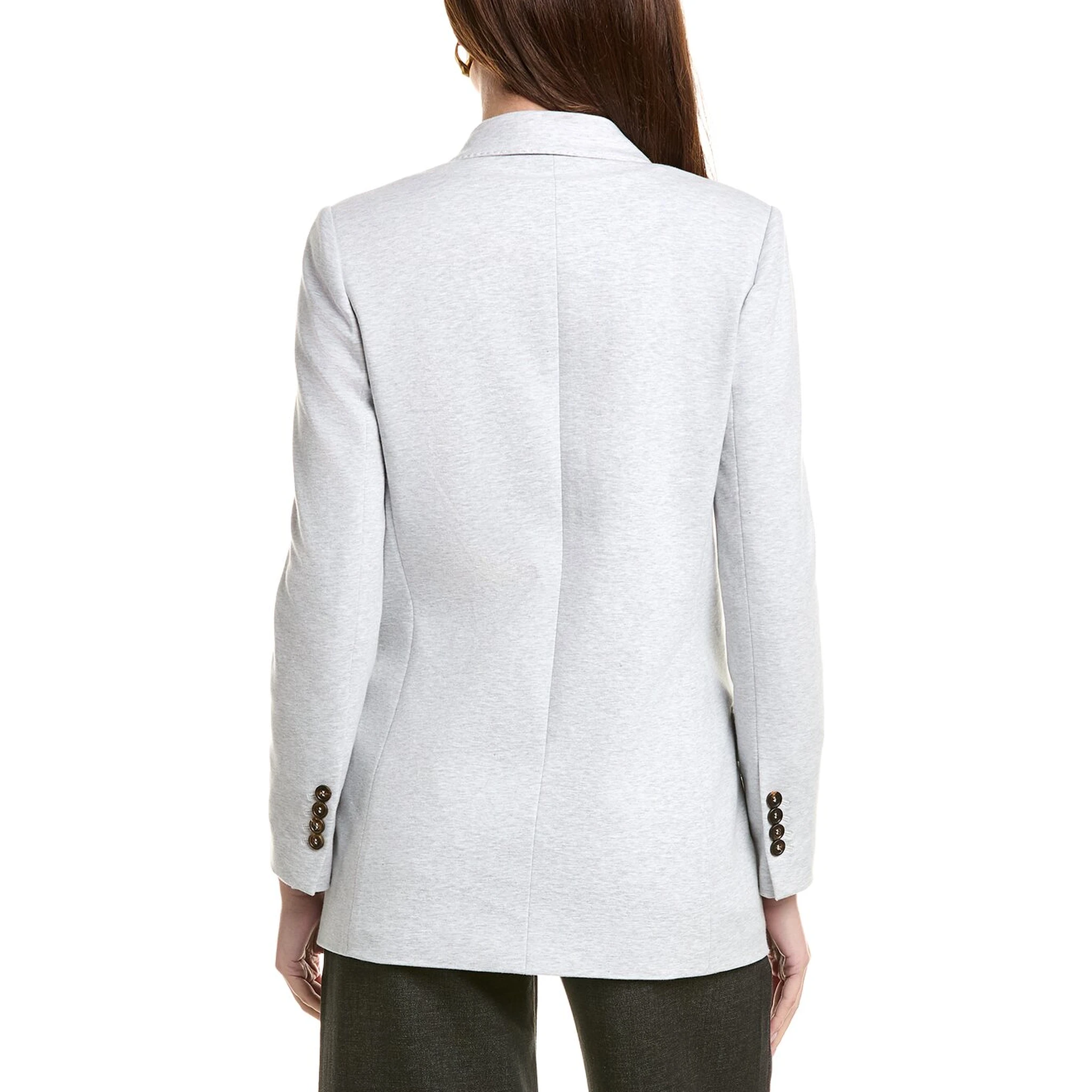 Silver Cotton Blazer